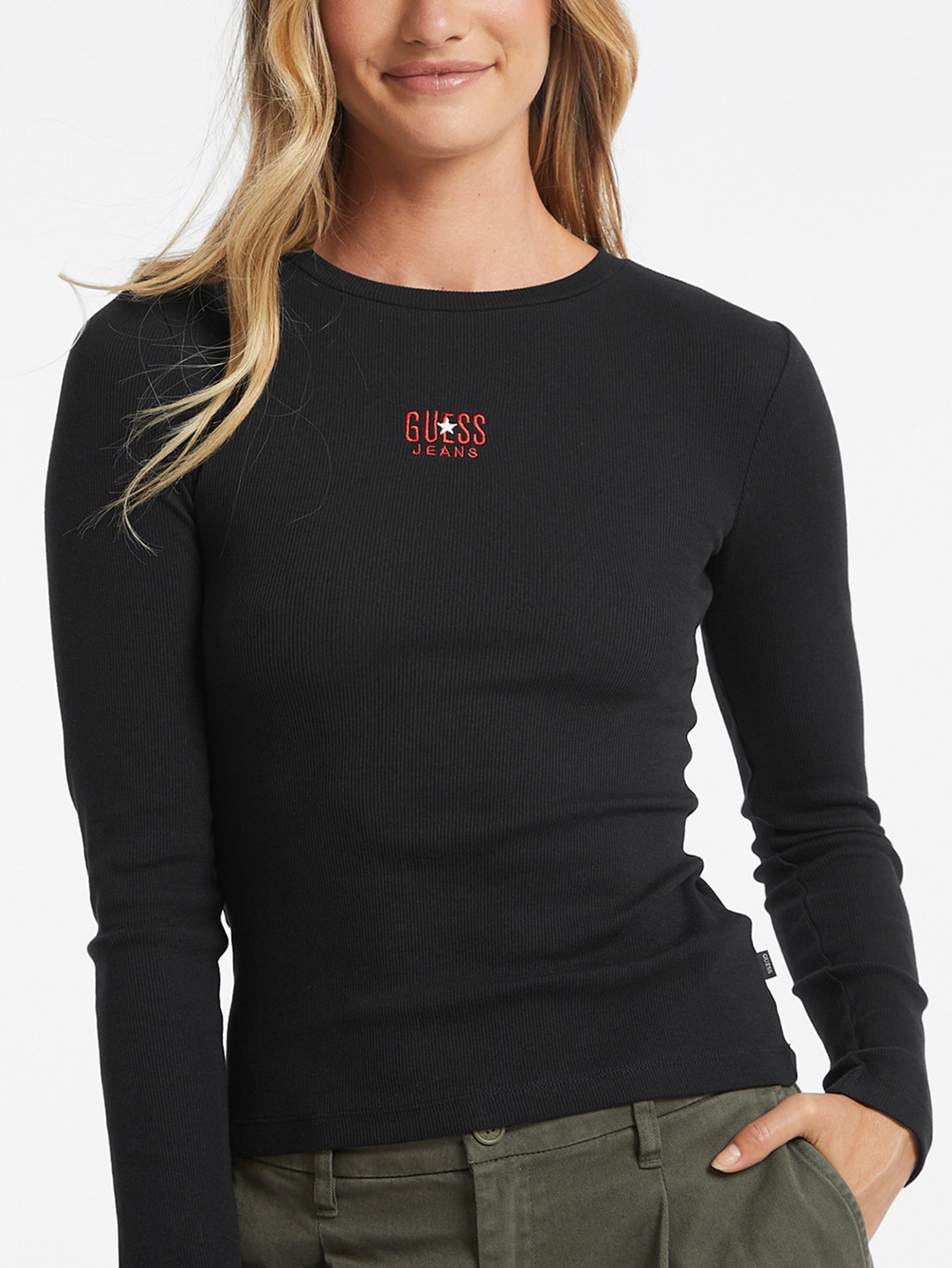 Camiseta Slim com Logo Bordado