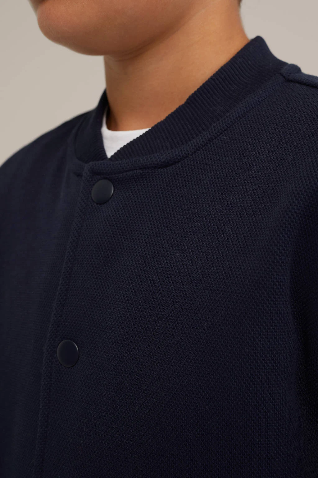 WE Fashion sweatvest donkerblauw