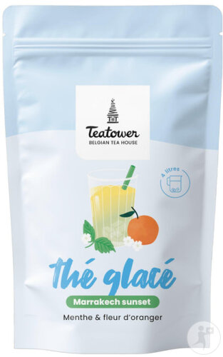 Teatower Marrakech Sunset Bio Glacé Thé Vert Parfumé Menthe Fleur D'Oranger 40g