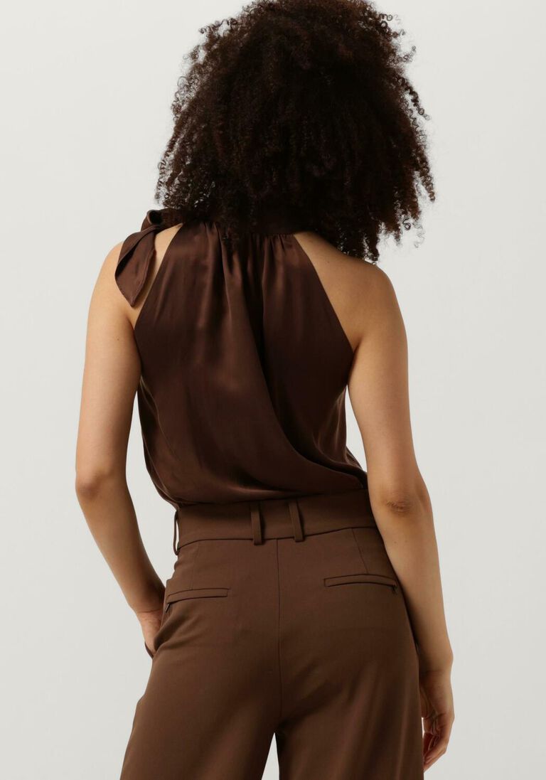 VANILIA bruine vanilia top satin chic halter