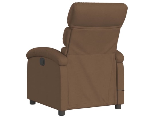 VIDAXL - Fauteuil Relaxation Fauteuil de massage inclinable - brun - tissu - 70x92x99,5cm