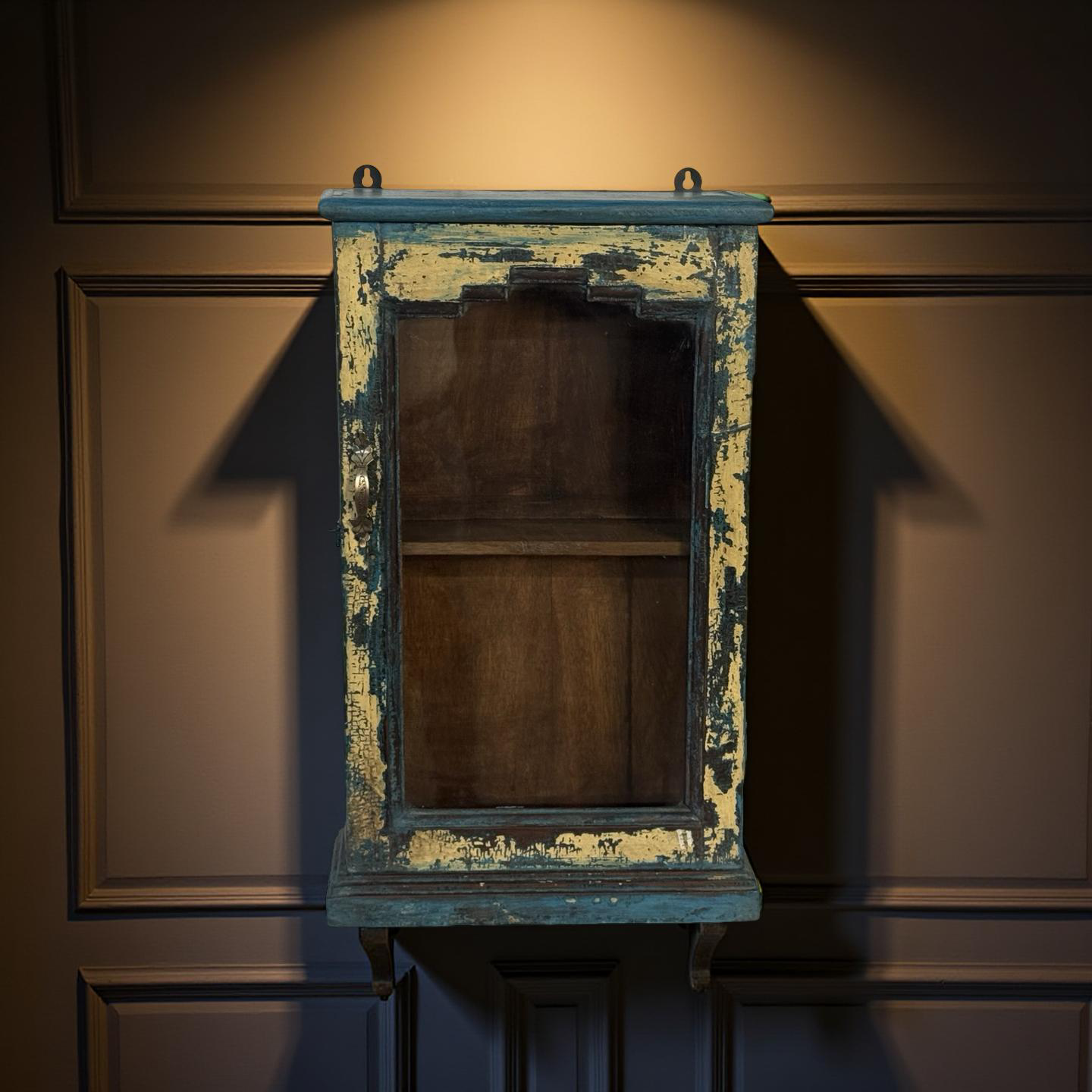 Hangkast uniek blauw/geel