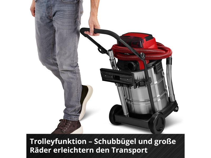 Einhell Professional Akku-Nass-/Trockensauger TP-VC 36/30 S Akkubetriebener Nass-/Trockensauger mit 30-Liter-Kunststoffbehälter