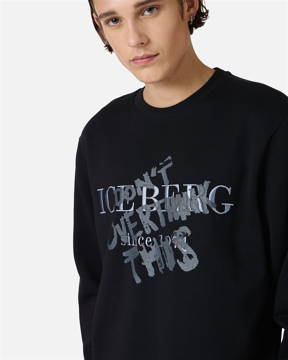 Iceberg 5C Felpa E032 Sweater Heren Zwart