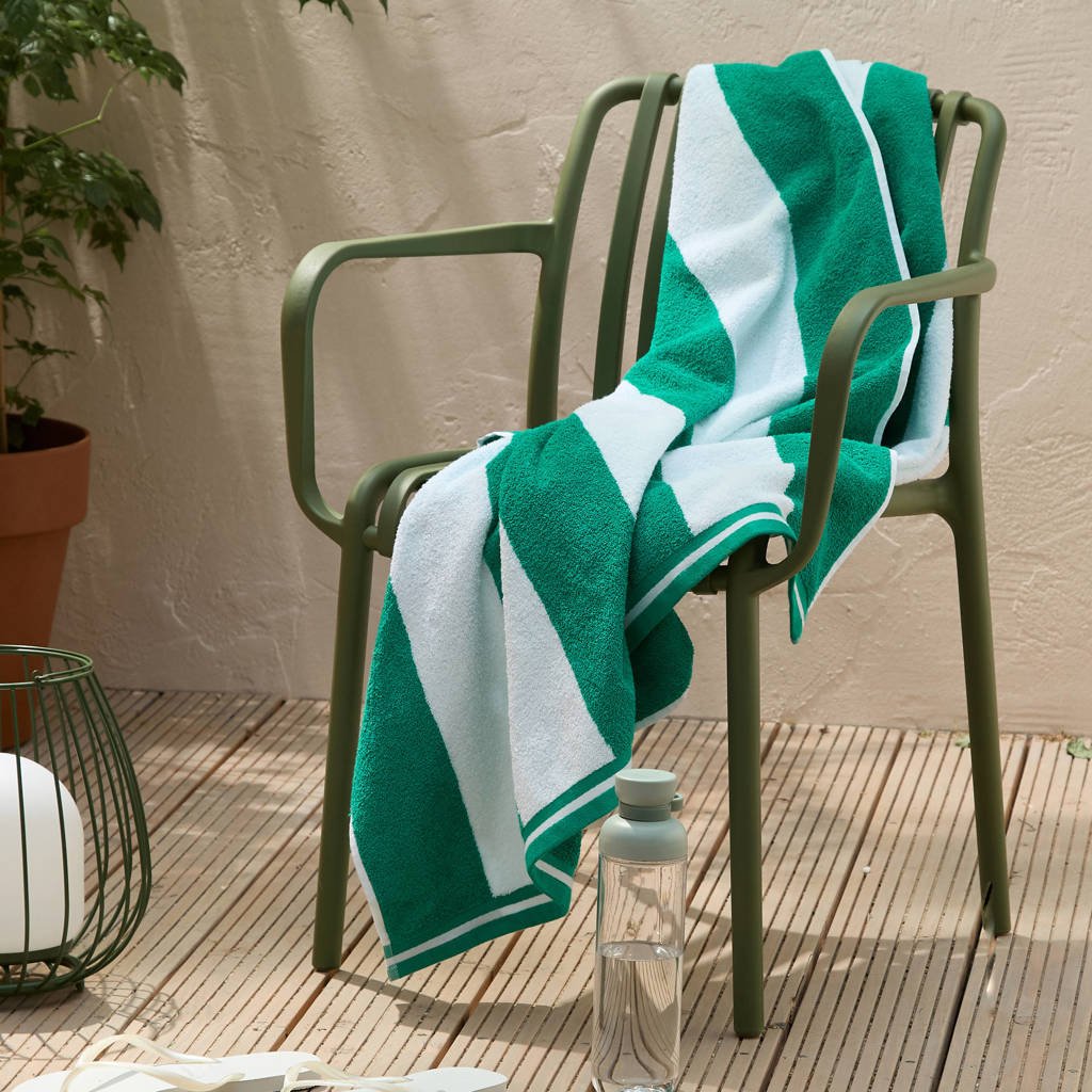 strandlaken Stripe (groen) (180x100 cm)