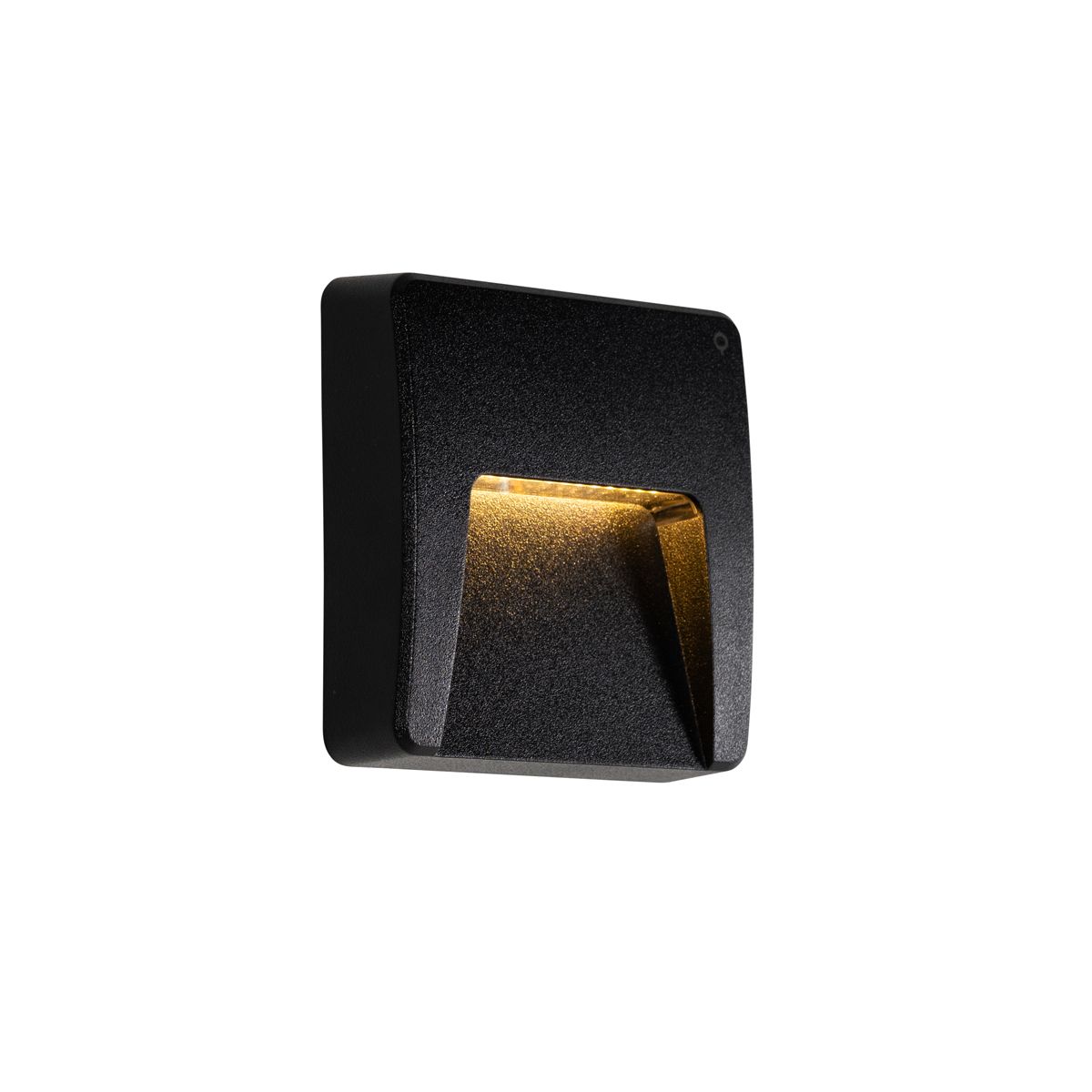 Set van 6 buiten wandlampen zwart vierkant incl. LED IP65 - Gem