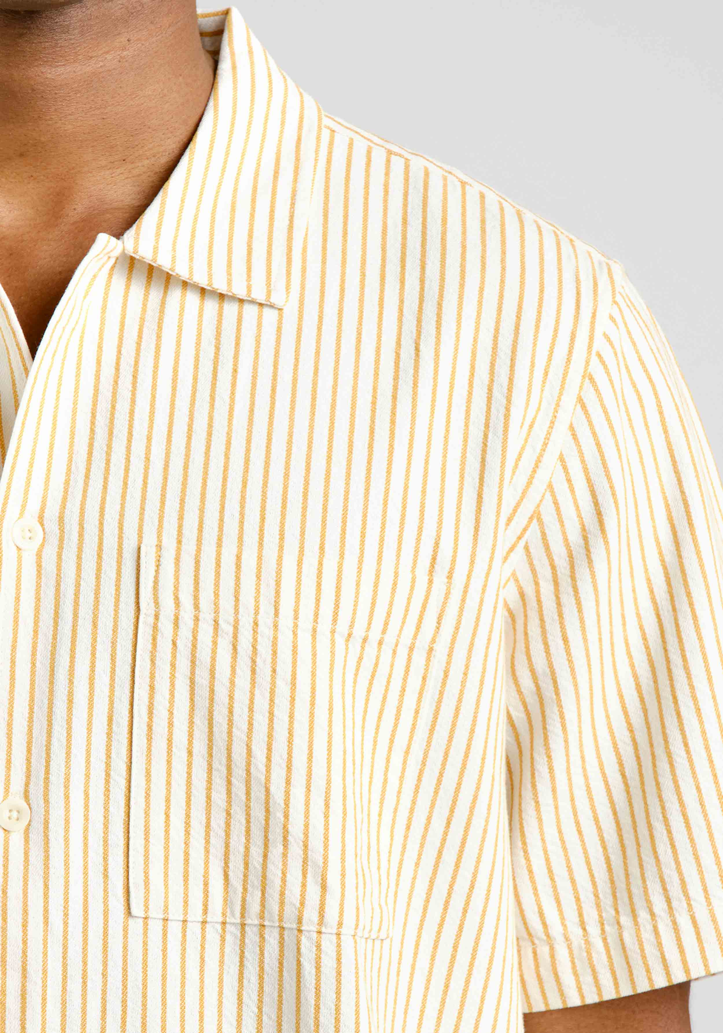 Dedicated Hemd Brantevik Work Stripe Yellow