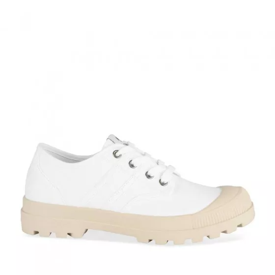 Baskets BLANC Femme Lacets - PATAUGAS
