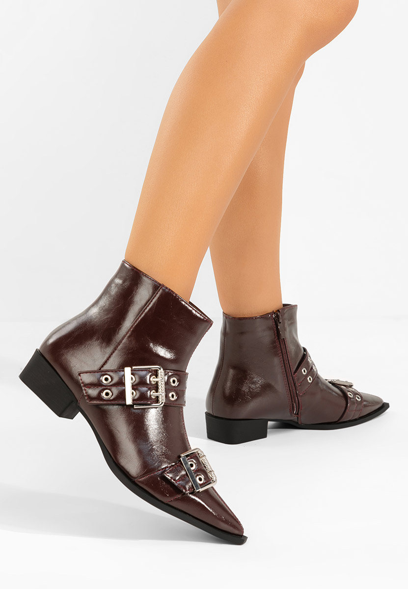 Bottines femme bordeaux Invera