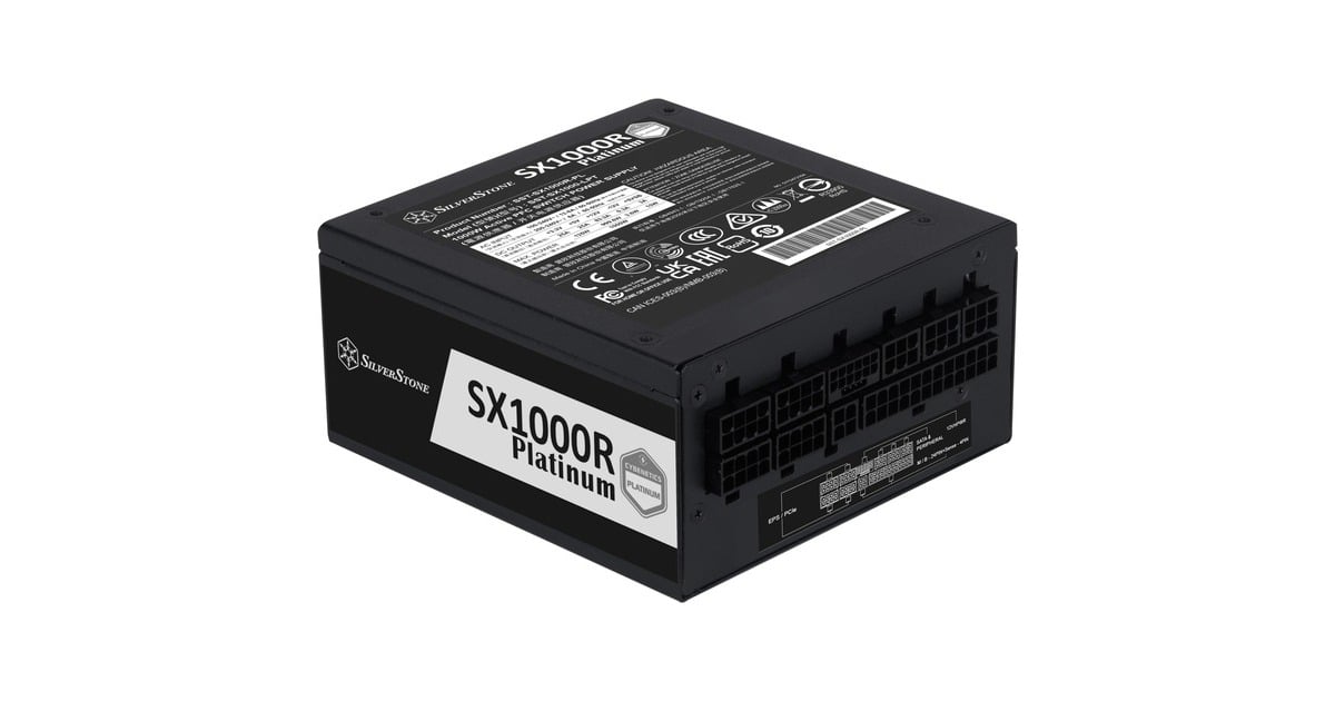 SilverStoneSST-SX1000R-PL, modulaire 1000 watt voeding   (Zwart, 4x PCIe)