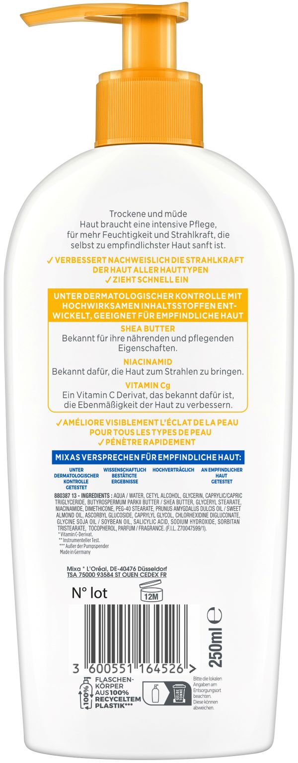 MIXA Niacinamide Bright Lotion<br>250 ml, Lotion