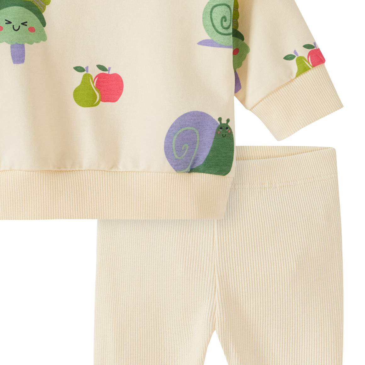 Topomini Newborn Sweatshirt und Leggings im Set creme