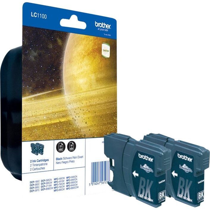 Twin Pack Jet d'encre Noire LC1100BKBP2