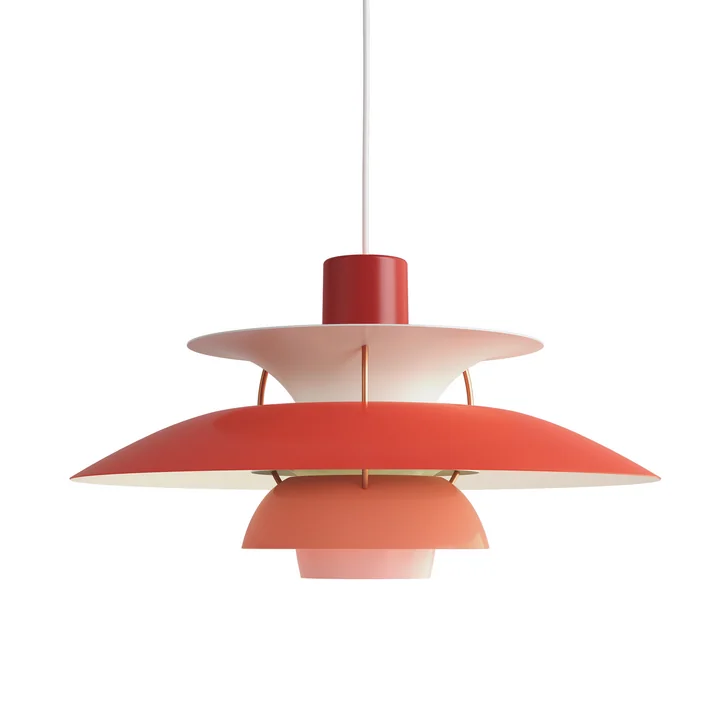 Louis Poulsen - PH 5 Pendelleuchte, hues of red