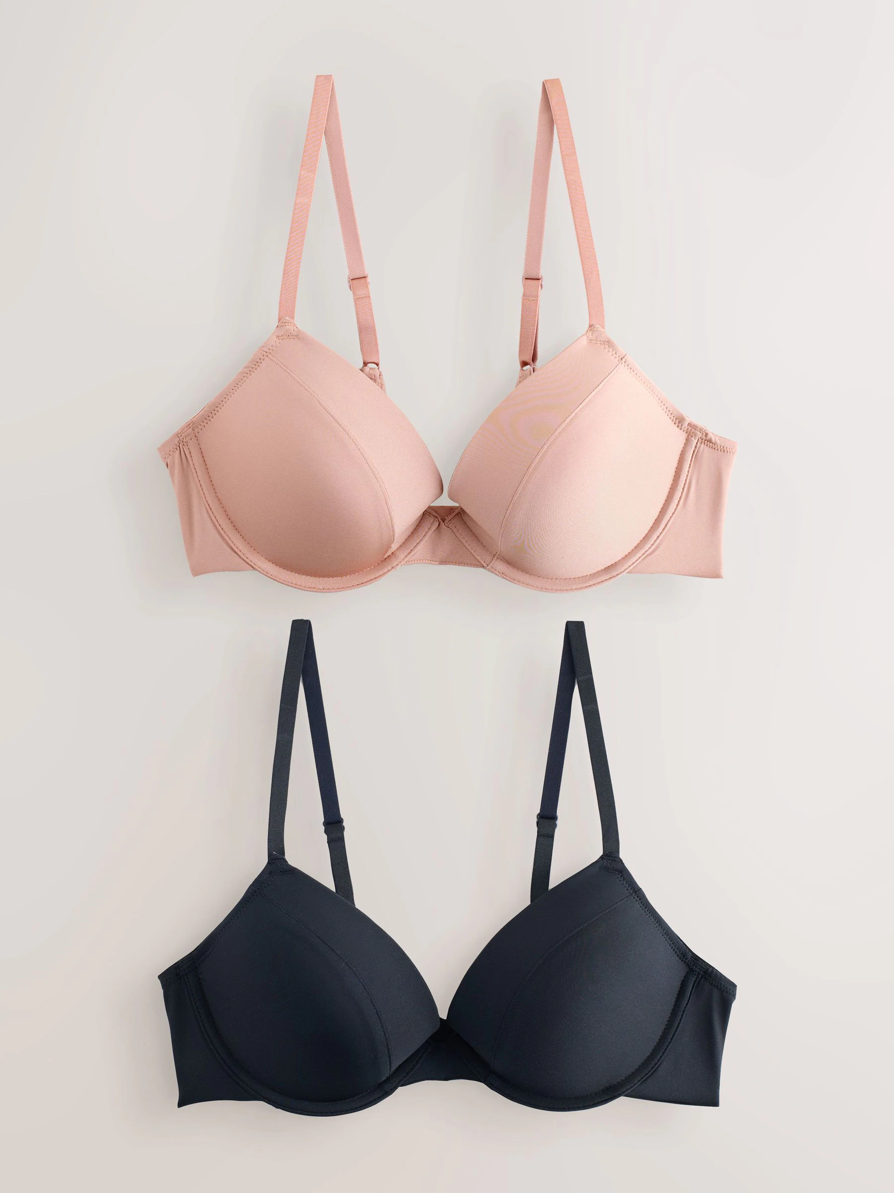 Zwart/huidskleurig - A-E Afvlakkende Ultimate Comfort Beha's 2 Verpakking