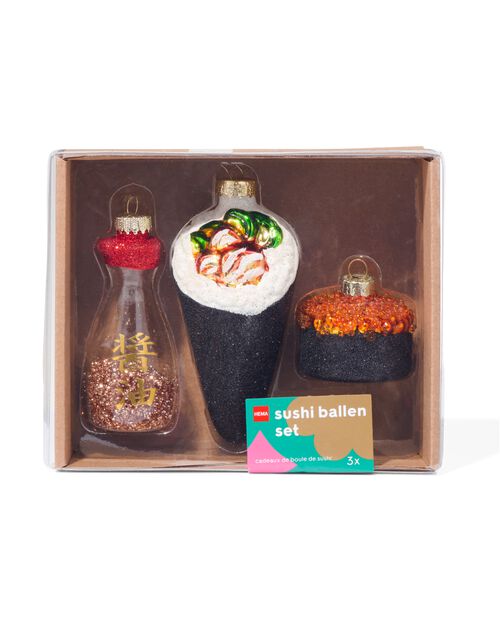 lot de boules de Noël sushi 10cm