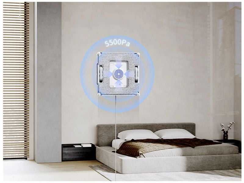 Ecovacs Fensterputzroboter W2 PRO Winbot Weiss Fensterreiniger für streifenfreie Sauberkeit auf Knopfdruck für glänzende Fenster