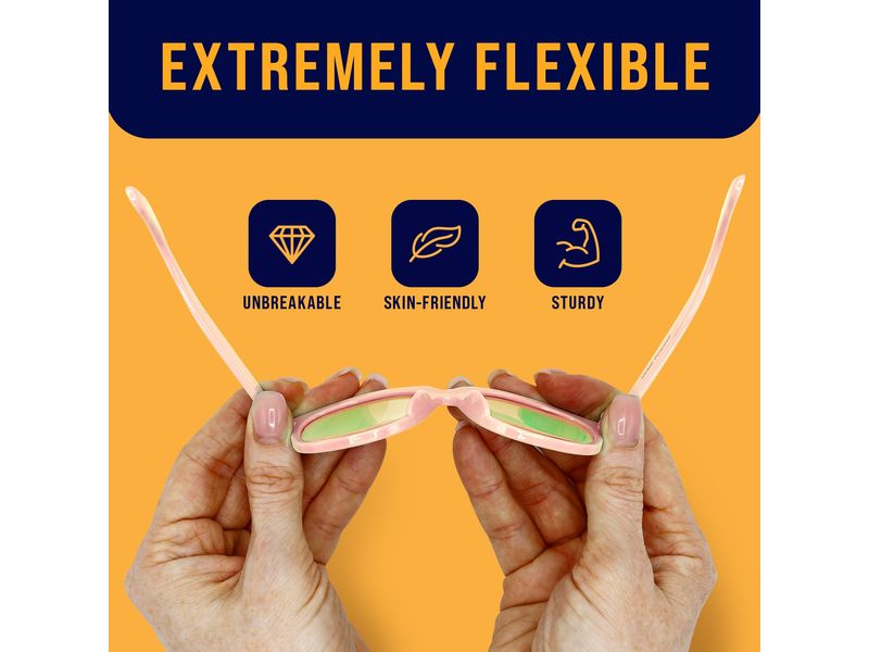 Baby Sunnies Baby-Sonnenbrille mit Band Rosa Flexibel und polarisiert für 0-24 Monate