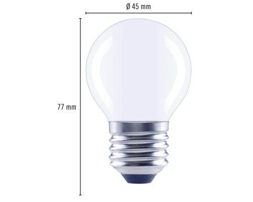 FLAIR LED druppellamp dimbaar G45 E27/2,2W (25W) 250 lm 2700 K warm wit mat