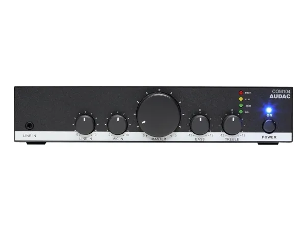 Audac COM104 - Mixer forstærker - forstærket - 2 kanaler - 40 Watt - rackversion