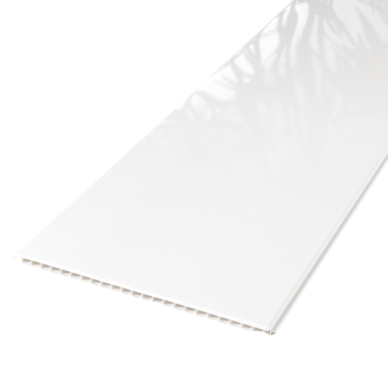 Dumaclip wand- en plafondpaneel PVC hoogglans wit 2.4m2, afm. 120 x 25 cm