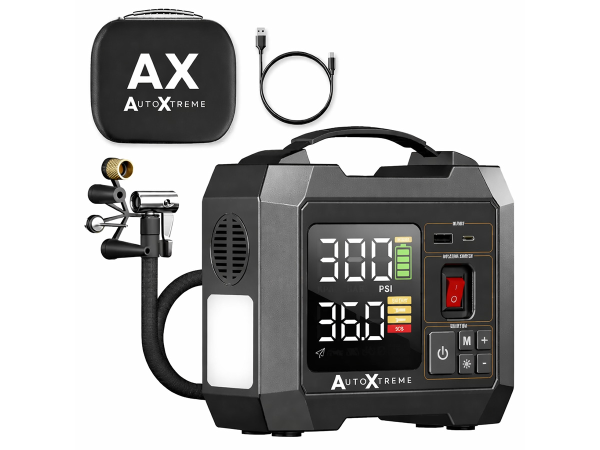 AutoXtreme Air-300 luchtcompressor met ektrische fietspomp