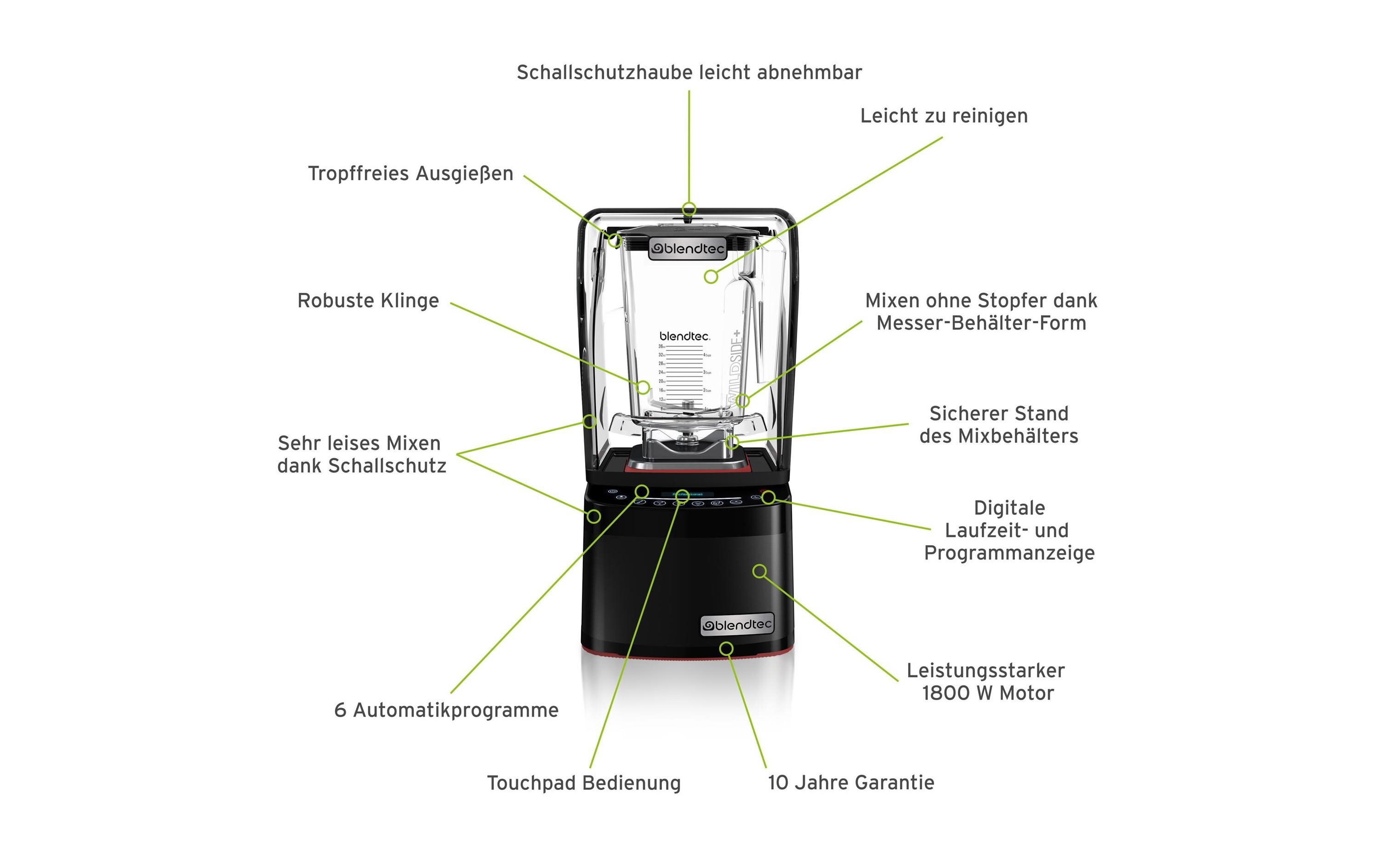 Standmixer Professional 800 Schwarz<br>Kraftvoller Nährstoff-Extraktor