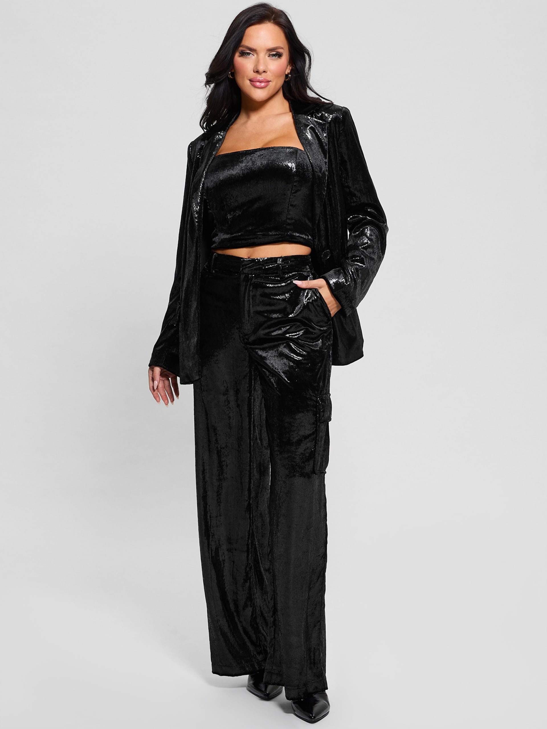Blazer de veludo oversized Omega