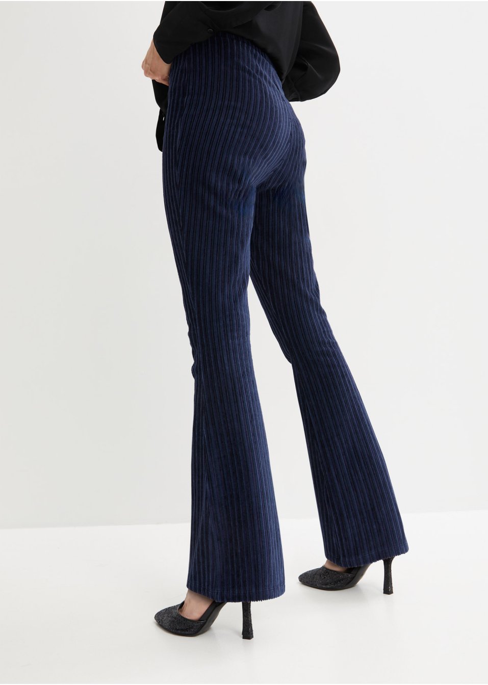 Pantalon évasé en velours