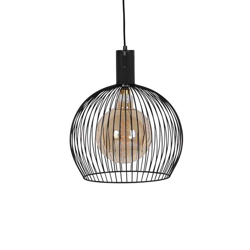 Design ronde hanglamp zwart 40 cm - Dos