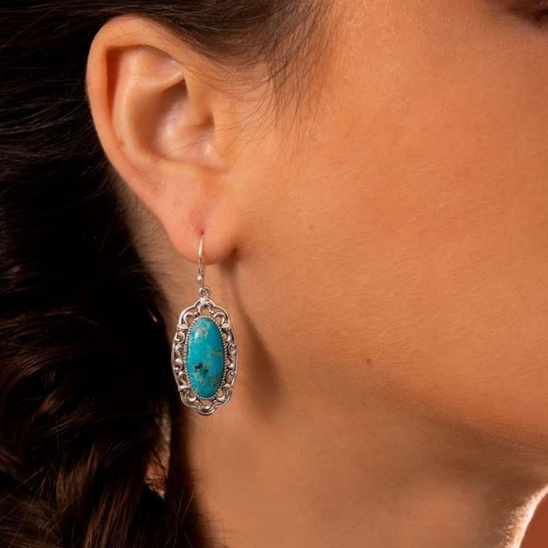 Boucles d'oreilles argent massif et pierre naturelle