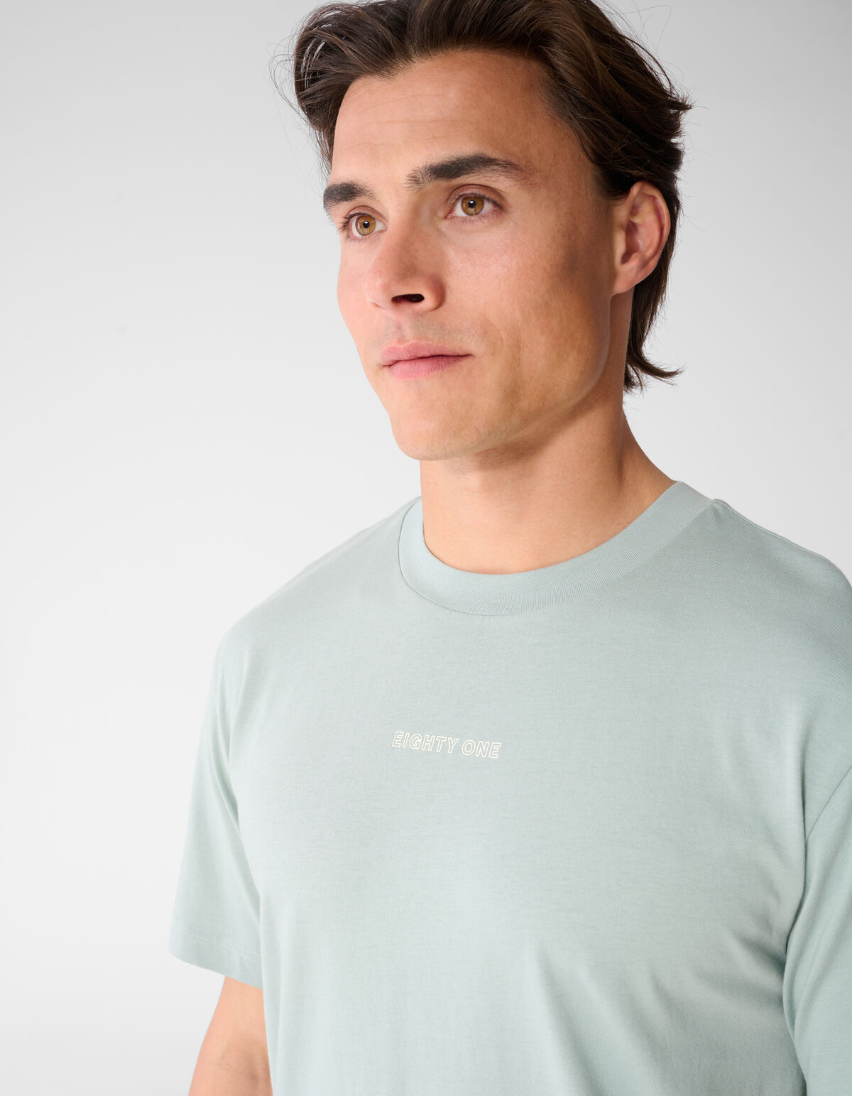 Eighty One Tekst T-shirt Lichtgroen
