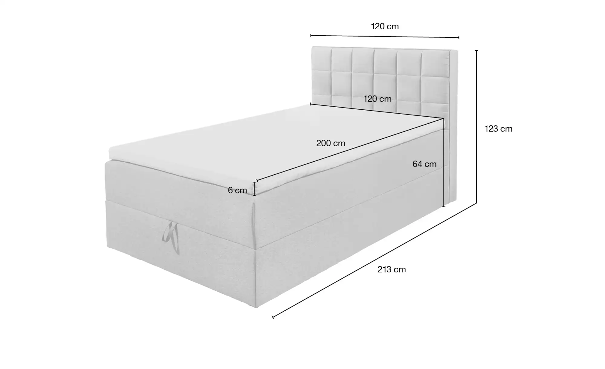 uno Boxbett mit Bettkasten Alaska