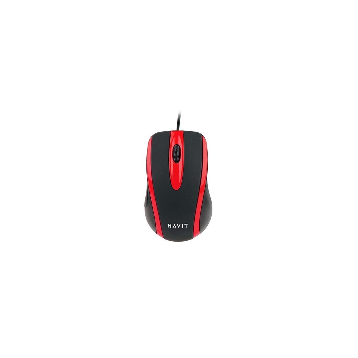 Optisk datamus med USB-tilkobling og ergonomisk design - Svart/Rød