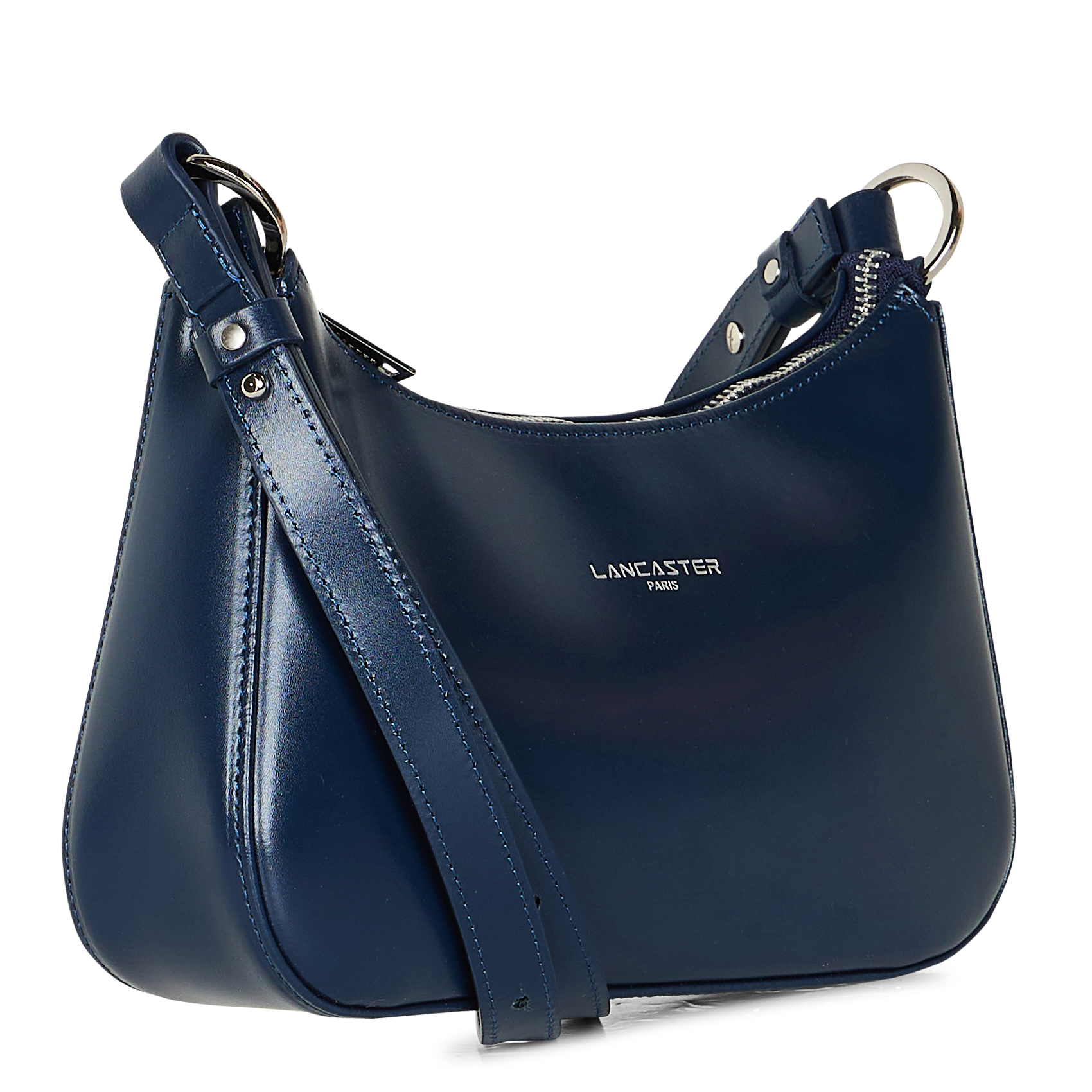 SUAVE ACE - Sac baguette en cuir lisse | Bleu