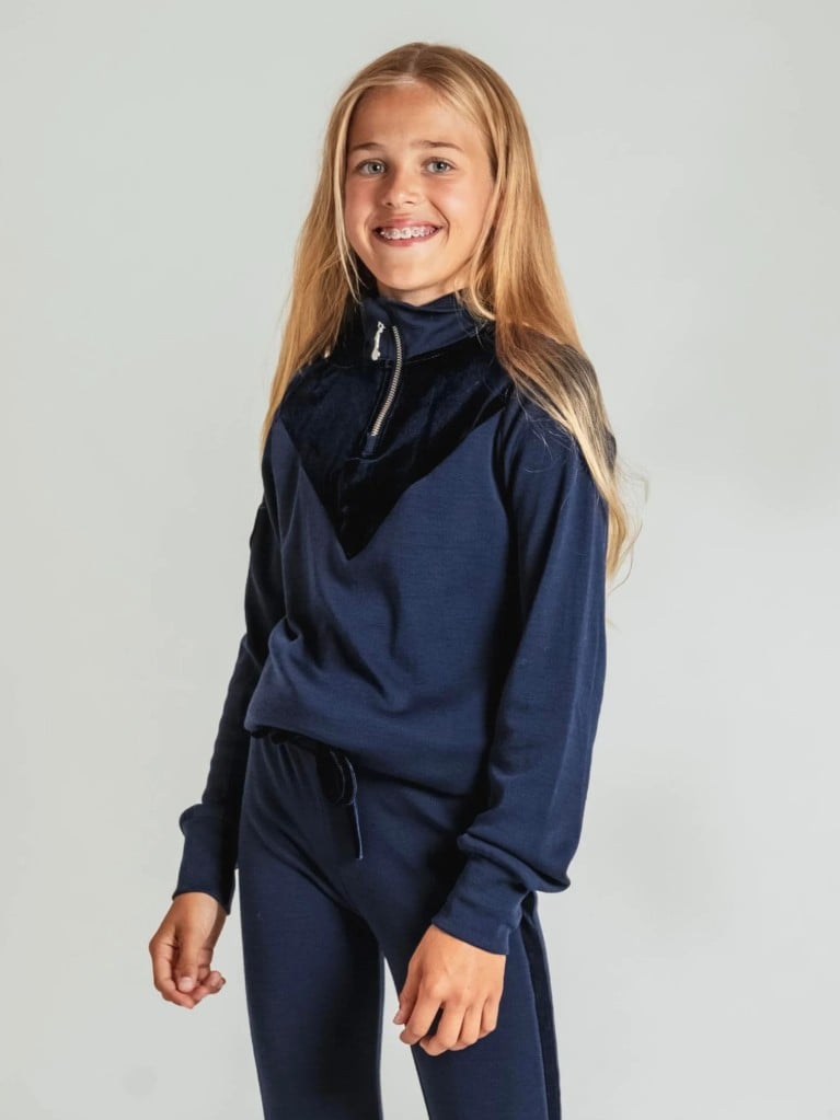 WoolLand Sirdal Half-Zip Genser, Barn<br> Bestselgende genser!