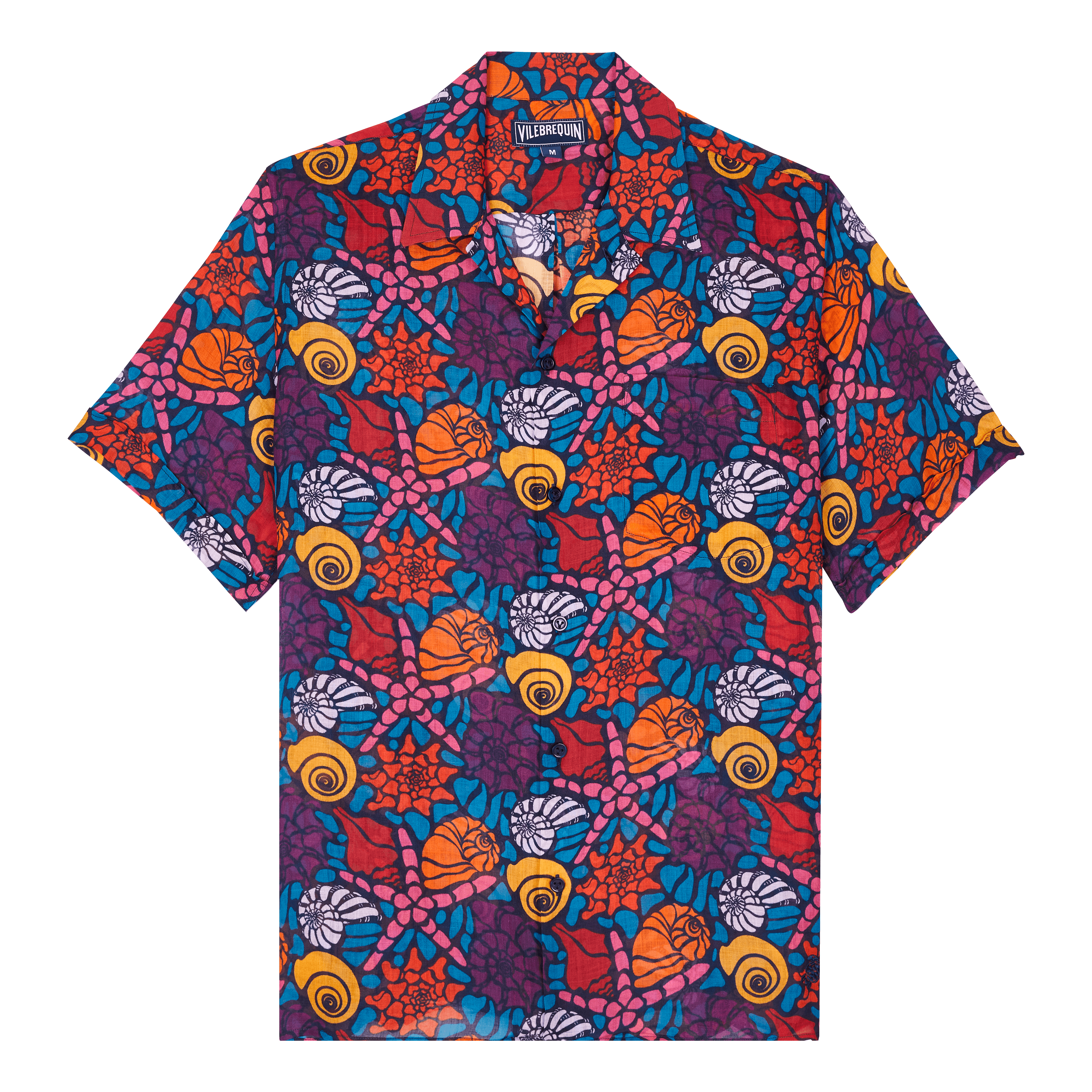 Chemise Bowling en Lin Homme Noumea Sea Shells