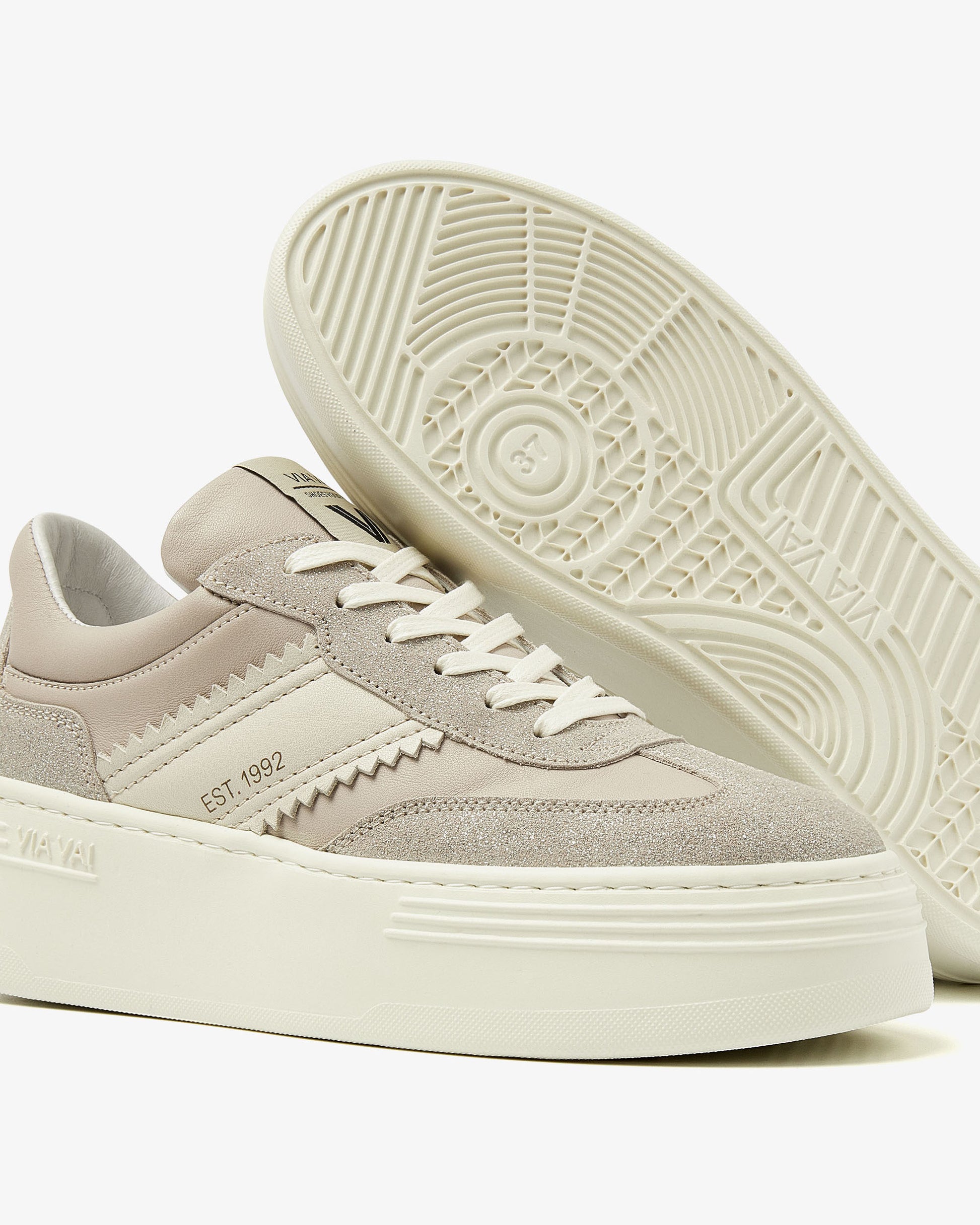 VIA VAI beige dames sneakers Isa Romi
