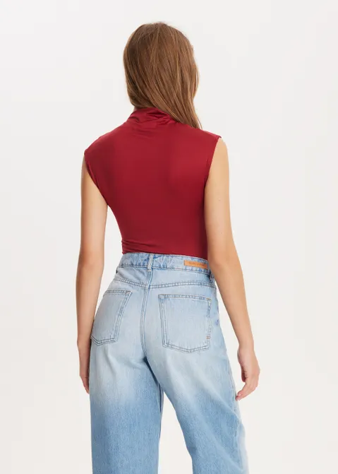 Top met hoge hals rood (ROO)