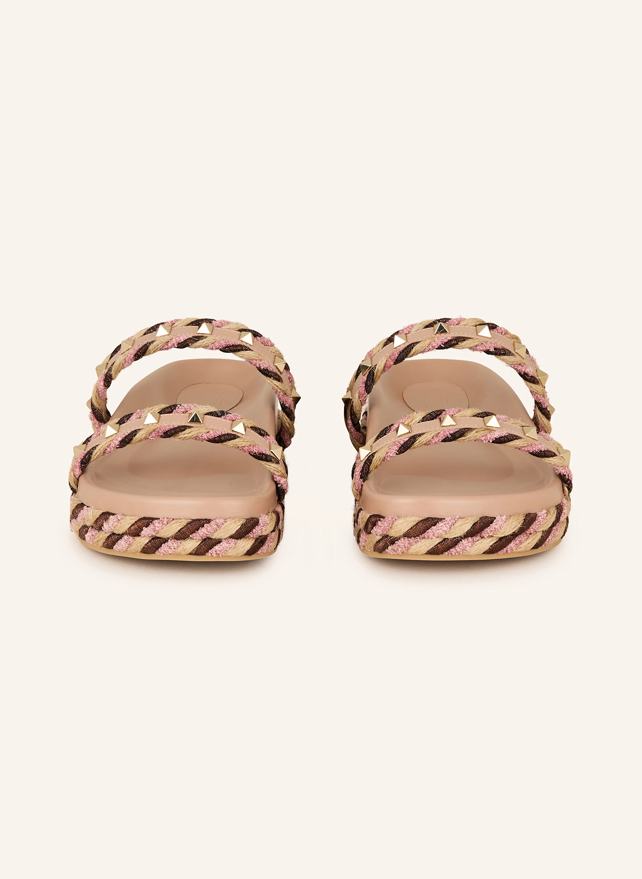 VALENTINO GARAVANI Pantoletten ROCKSTUD mit Nieten und Glitzergarn