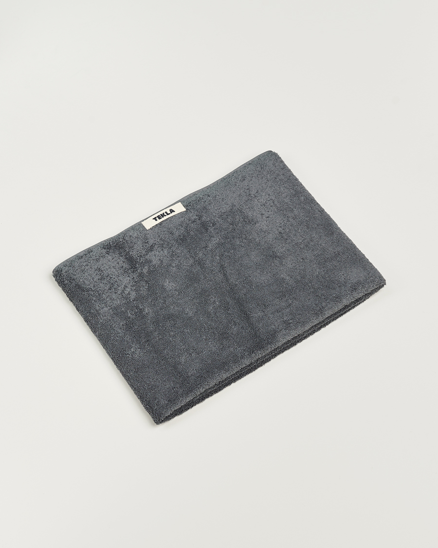 Tekla Organic Terry Bath Towel Charcoal Grey