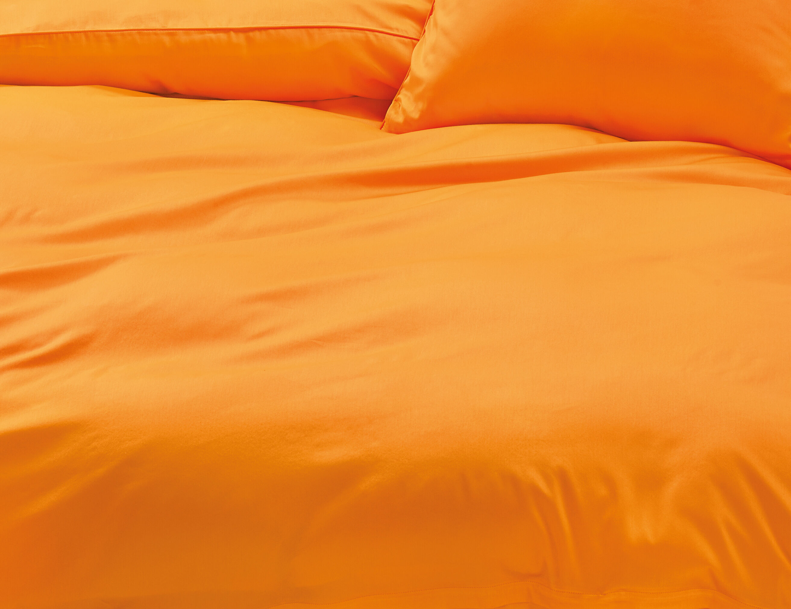 Uni Satin Bettwäsche mit Biese