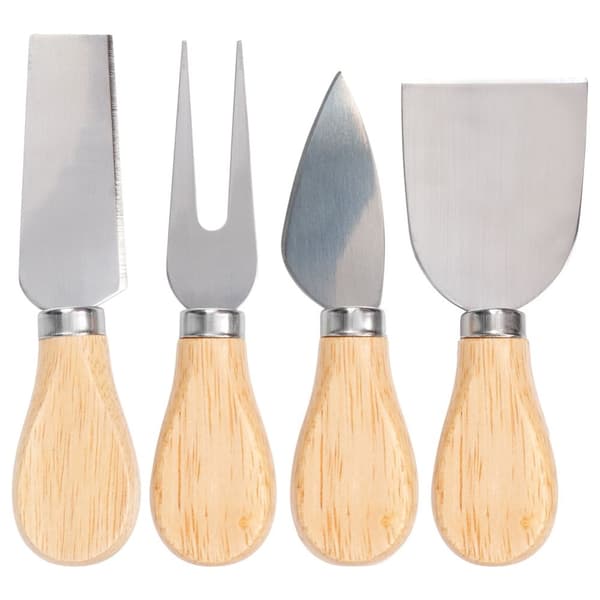 Bambus ostetavle med kniver, 5 stk