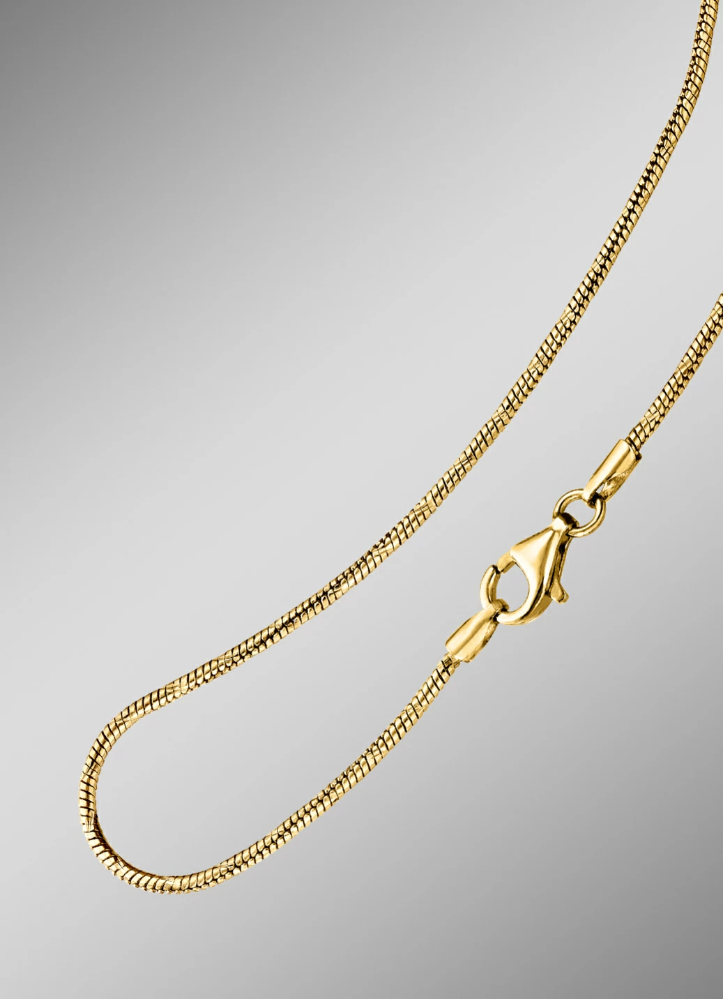 Massive Schlangenkette mit Karabiner Verschluss