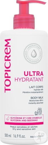 Topicrem Ultra-Hydratant Lait Corps Peaux Sensibles Et Sèches 500ml