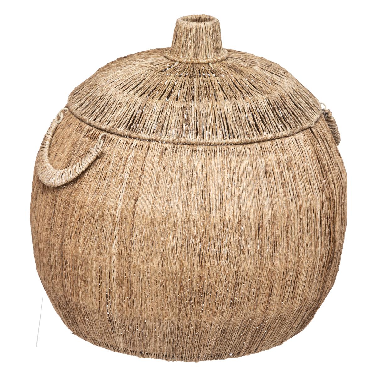 PANIER JUTE BALAYA ROND NATUREL D.44X43CM