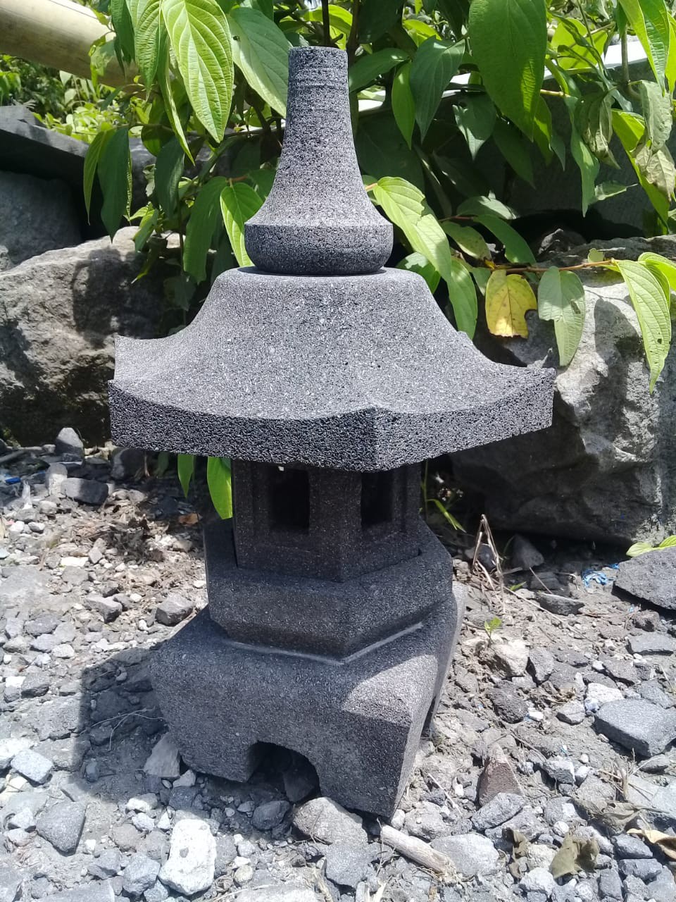 Tempelleuchte, dunkelgrau, H 46 cm günstig bestellen