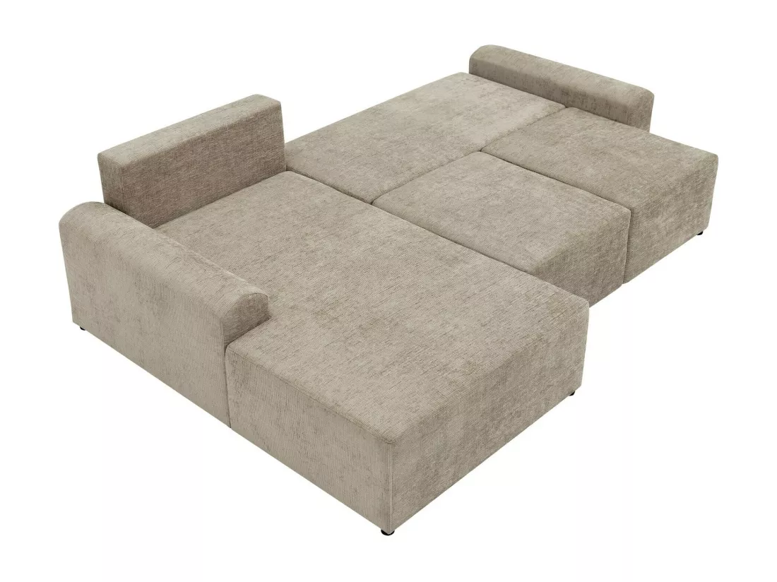 Canapé d'angle Stonecrest 105, Brun clair, Fonction de couchage, Boîte de literie, 258cm