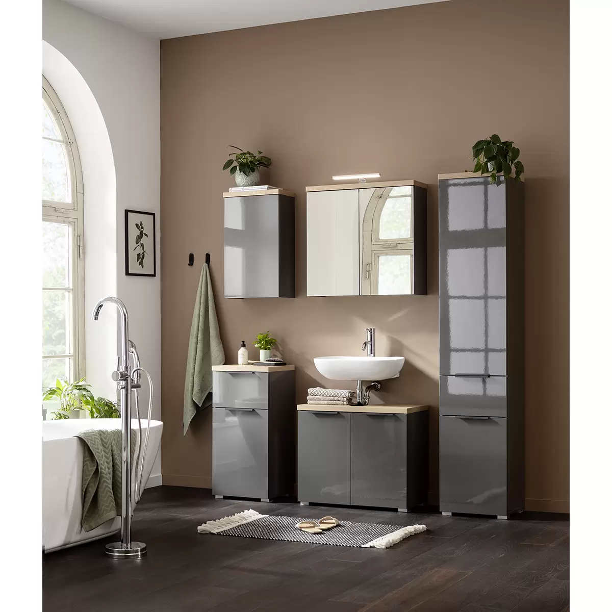Wandschrank 1T Mundi Artisan Eiche,grau