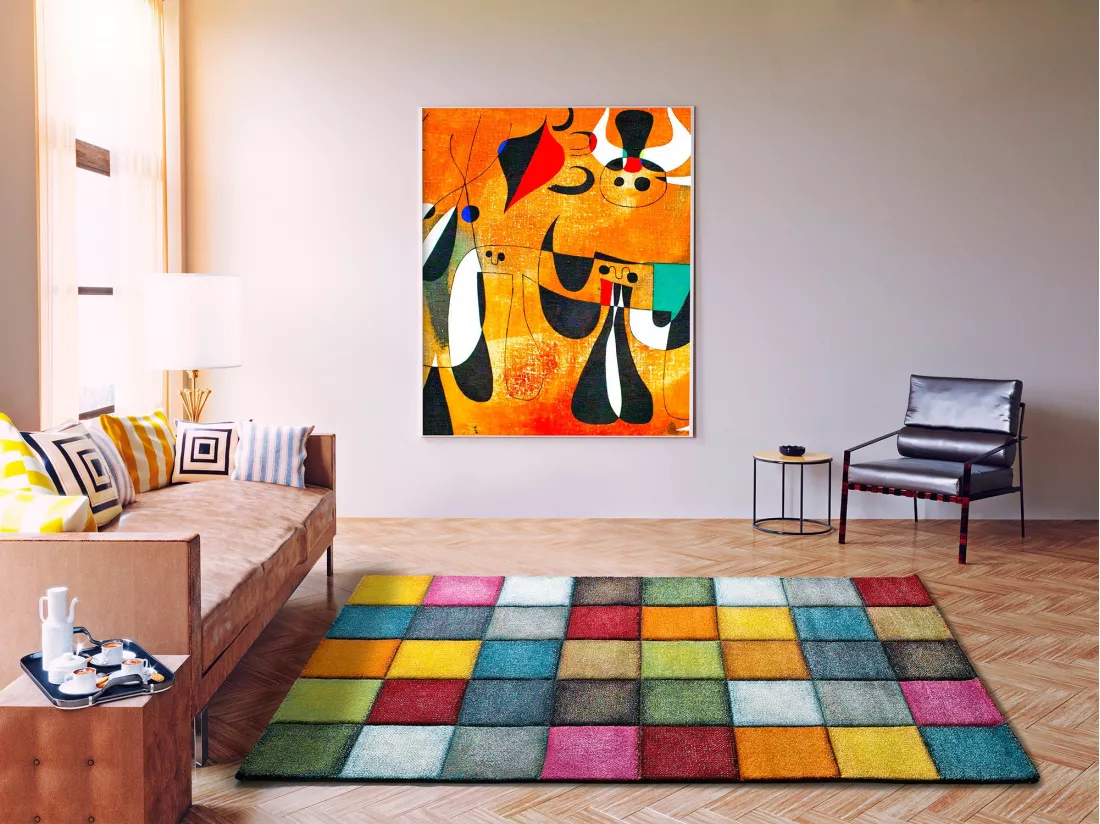 Tapis intérieur - géométrique - multicolore - 120 x 170 cm - MATRIX